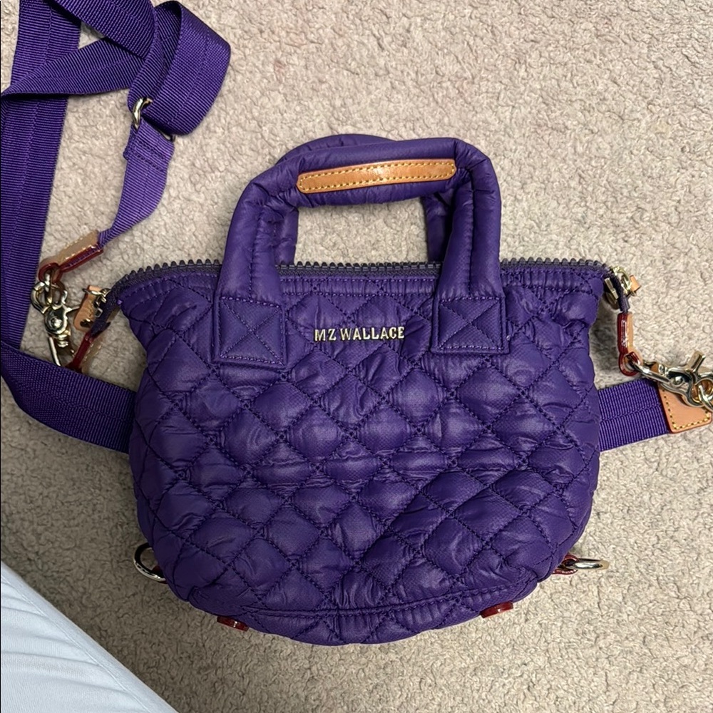 MZ Wallace Purple Quilted Women's Bag